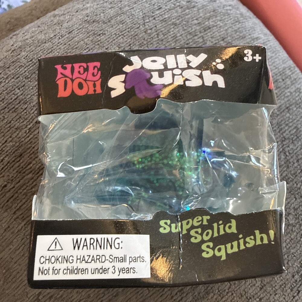 Nee Doh Jellyfish Jelly Squish Super Solid Squish Squeeze Toy Purple 25330NAB
